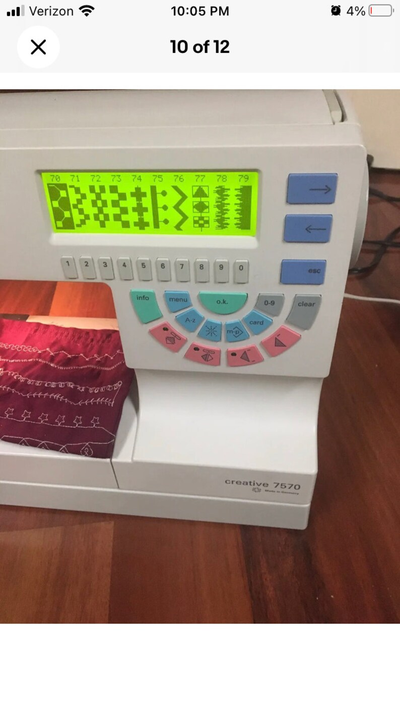 Pfaff Creative 7570 Sewing Machine Etsy