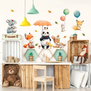 Wall sticker for kids - Funny Forest Animals Set | Children wall stickers animals