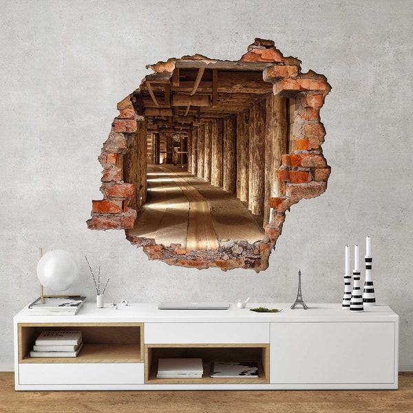 3D Wall Sticker - Old Gold Mine | wall sticker wallpaper wall art portrait