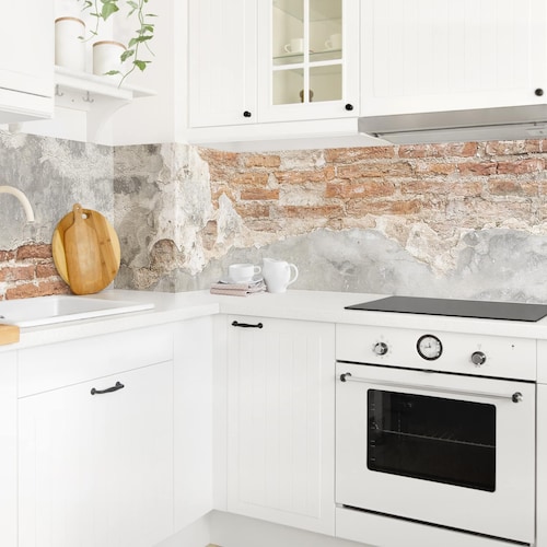 Selfadhesive Splashback White Kitchen Decor Backsplash Etsy Canada