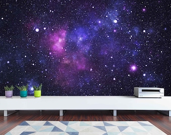 Tapete Galaxie Weltall Sterne Sternenhimmel | Fototapete Schlafzimmer Jugendzimmer