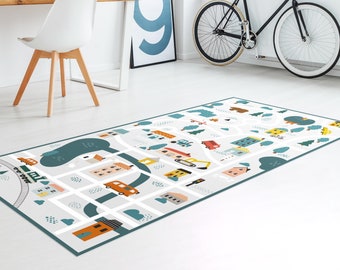 Tapis en vinyle - Playroom Mat Smalltown - From the City Into Nature | tapis vinyle PVC tapis de vinyle tapis de jeu enfants enfant