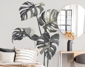 Wall Sticker - Watercolor Jungle Leaves Set XXL | wall stickers decoration floral botany leaves