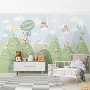 Tapete Kinderzimmer Wolken Mit Wal Schloss Mond Etsy Details sammy ist eine wunderschã¶ne tapete, die nicht nur die kleinen erfreut.