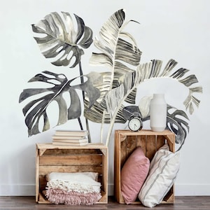 Wall Sticker - Watercolor Jungle Leaves Set XXL | wall stickers decoration floral botany leaves
