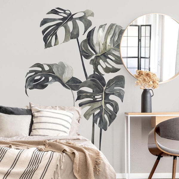 Wall Sticker - Watercolor Jungle Leaves Set XXL | wall stickers decoration floral botany leaves