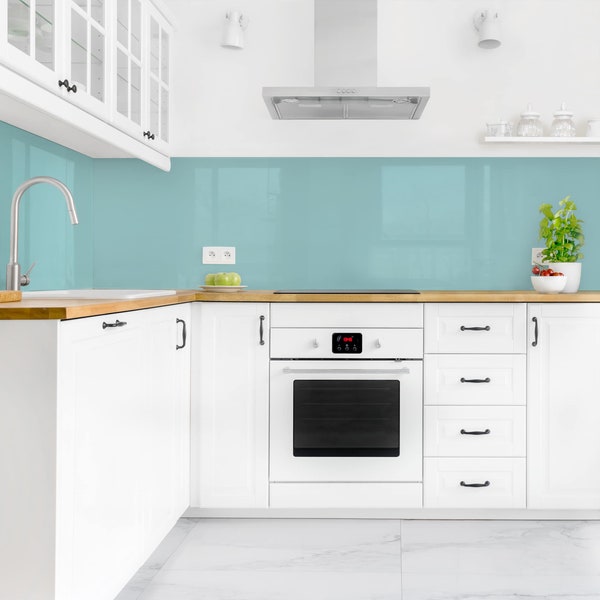 Splashback - pastel turquoise | kitchen decor backsplash design decoration magnetic