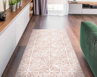 Vinyl Floor Mat - Vintage Pattern Filigree Art Deco | Floor Mat Vinyl Carpet PVC Kitchen Floor Protection