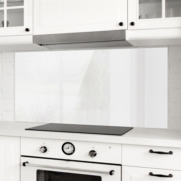 Glass Splashback - White | kitchen panel design ideas decor backsplash