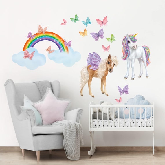 Rainbow Unicorn Wall Decal Set