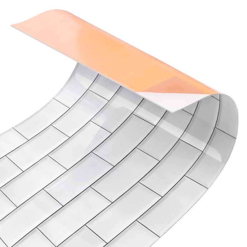 Selfadhesive Splashback Ceramic Tiles White Kitchen Decor Etsy