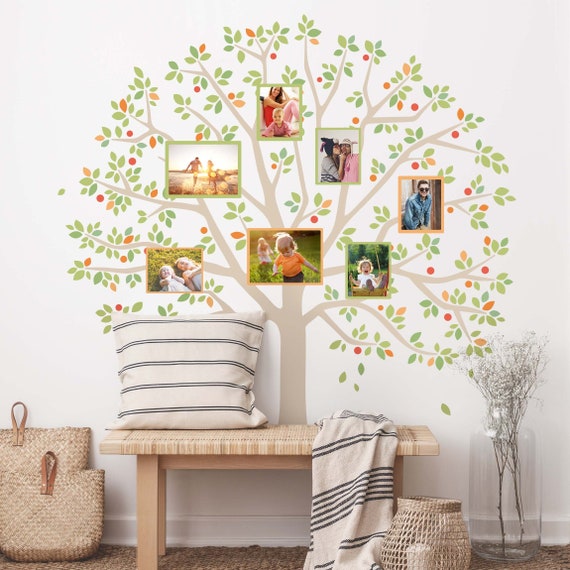 Adesivi murali bambini Foto Albero Verde Stickers cameretta decorazioni  pareti stanza bimbi dolci foglie verdi -  Italia