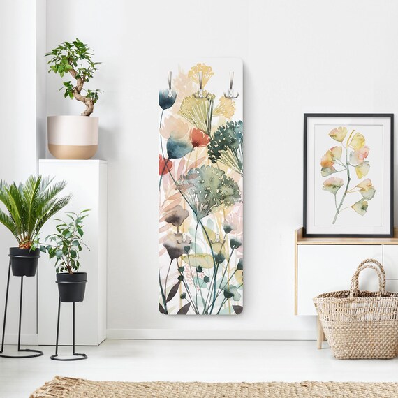 Buy Coat Rack Wild Flowers in Summer I Coat Hooks Clothes Rack Coat Stand Panel Wall Hangers Corridor Online in India Etsy