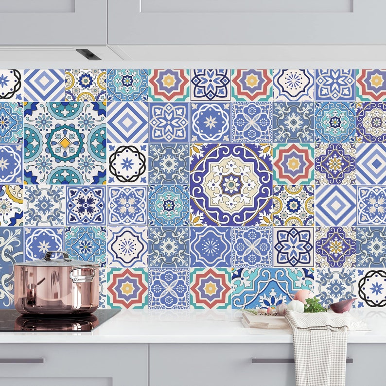 Selfadhesive splashback Portuguese Tiles kitchen decor Etsy