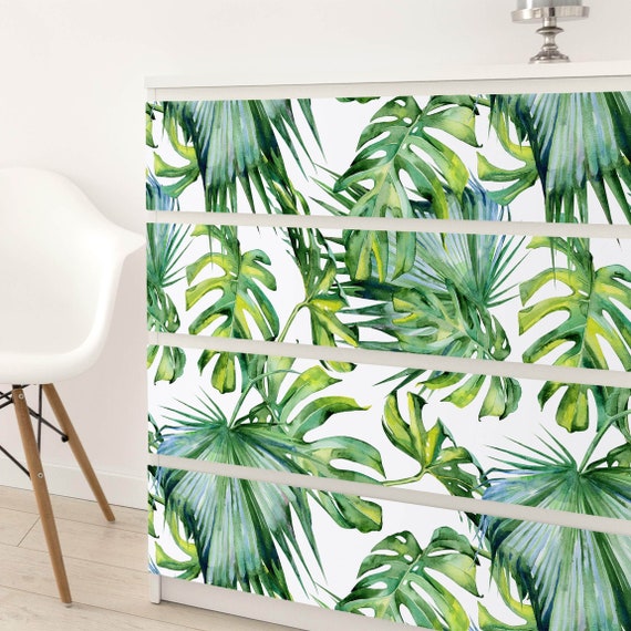 Vinilos para muebles Hojas tropicales Papel Adhesivo Forrar Muebles Cocina  Puerta Armario Pegatina Decoración Pared Verde Planta - Etsy México