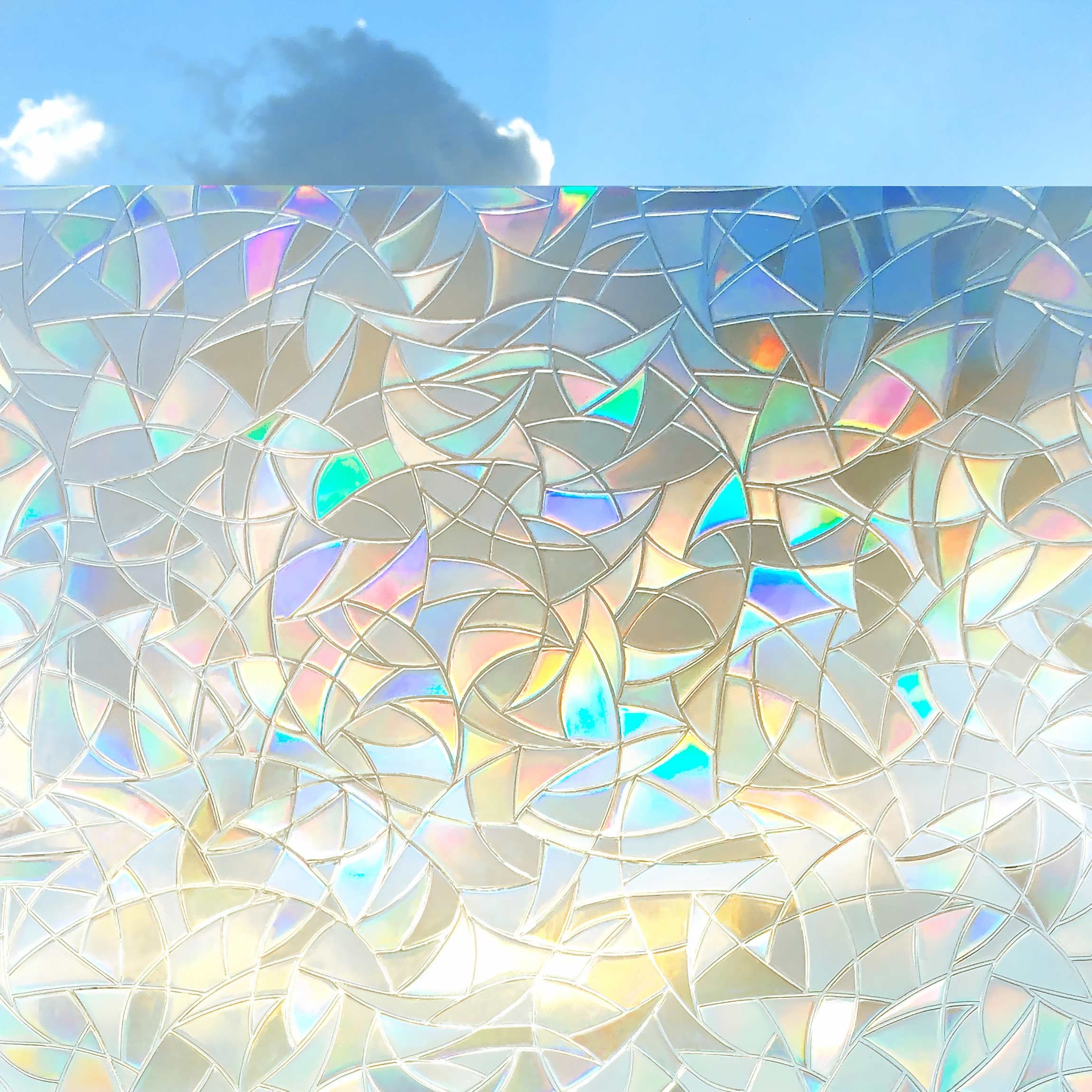 3Color Blaze/Chill Rainbow Window Film Glass Sticker Iridescent