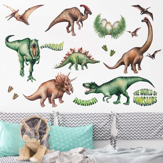 Vinilo infantil El mundo de los dinosaurios Vinilos de - Etsy España Vinilo infantil El mundo de los dinosaurios Vinilos de - Etsy España
