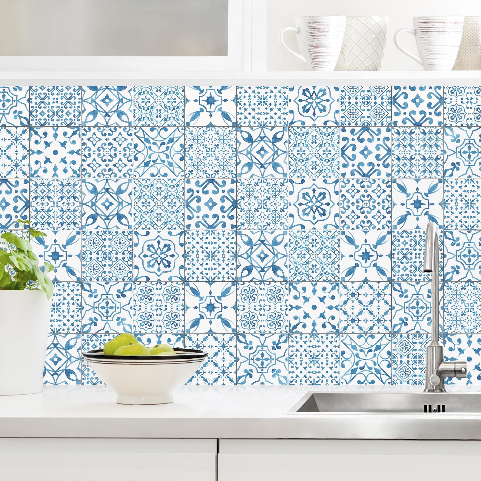 splashback patterned tiles