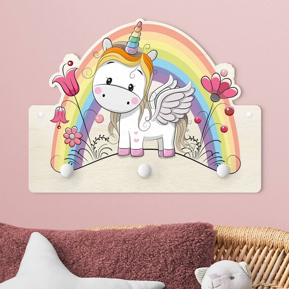Children s Coat Rack Rainbow Unicorn Wall Coat Rack Child Kids Etsy Australia