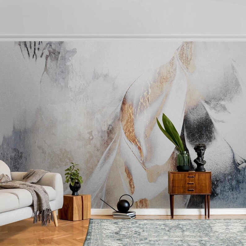 Metallic Wallpaper Elisabeth Fredriksson Golden Abstract - Etsy Canada Metallic Wallpaper Elisabeth Fredriksson Golden Abstract - Etsy Canada
