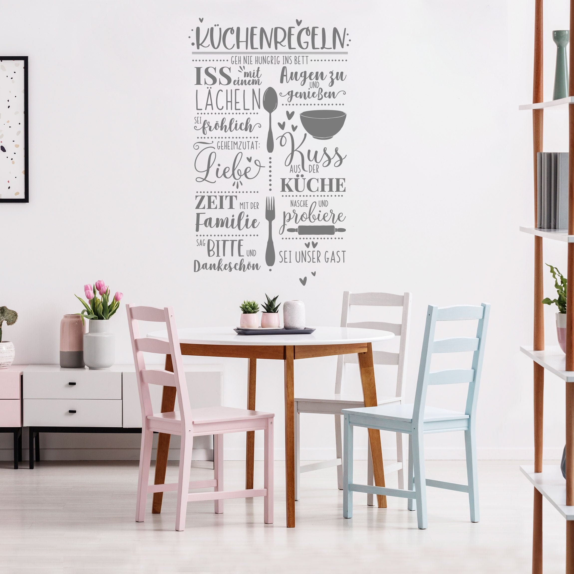 Wandtattoo Küche Sprüche Regeln Liebe Lächeln Genießen 34 Etsy Schweiz