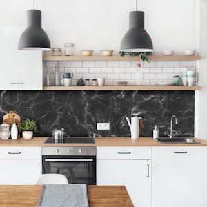 Splashback - Nero Carrara | kitchen decor backsplash design decoration