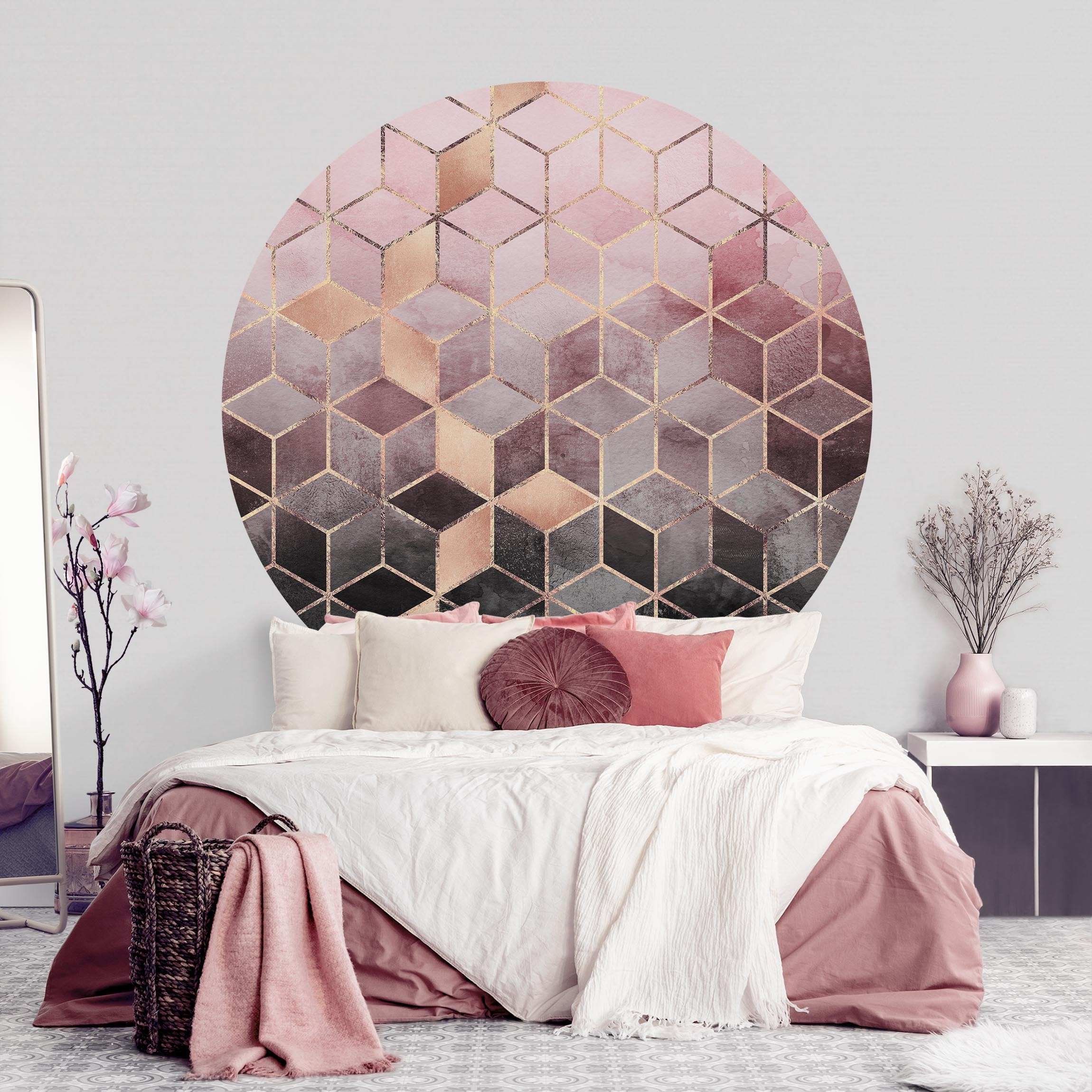 Round Wallpaper Self-adhesive Elisabeth Fredriksson Pink - Etsy Round Wallpaper Self-adhesive Elisabeth Fredriksson Pink - Etsy