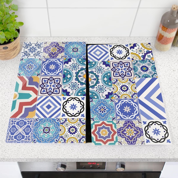 Couvre plaque de cuisson - Mirror Tiles - Elaborate Portuguese Tiles | cuisine décoration cuisiner