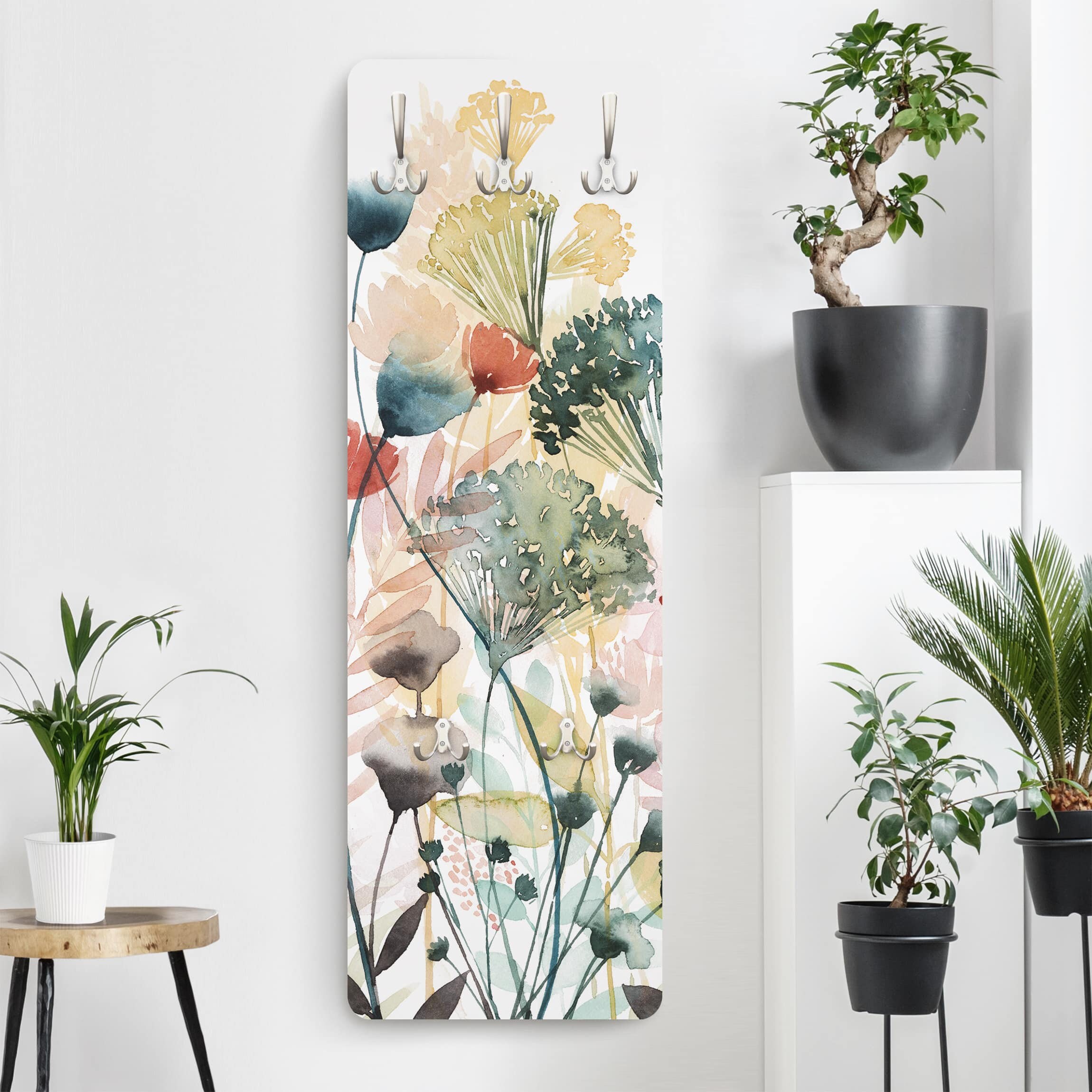 Coat Rack Wild Flowers in Summer I Coat Hooks Clothes Rack | Etsy