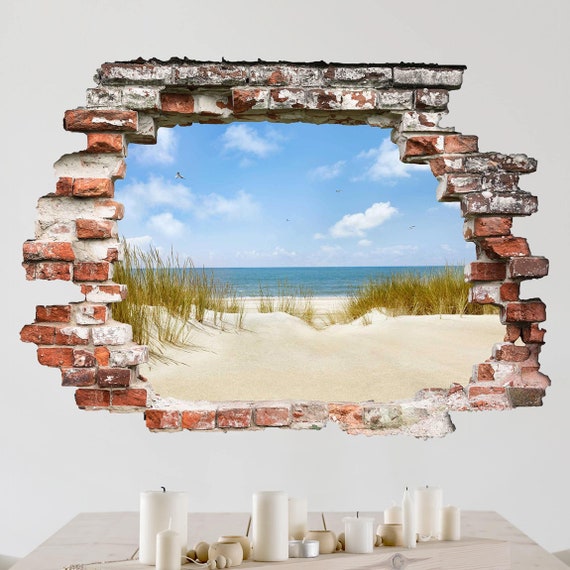 Honderd jaar speer Th 3D Muursticker Strand op de Noordzee Muursticker - Etsy België