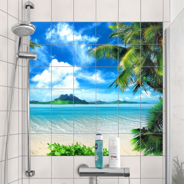 Stickers carrelage Imágen de azulejo Dream vacation | Film adhésif salle de bains cuisine