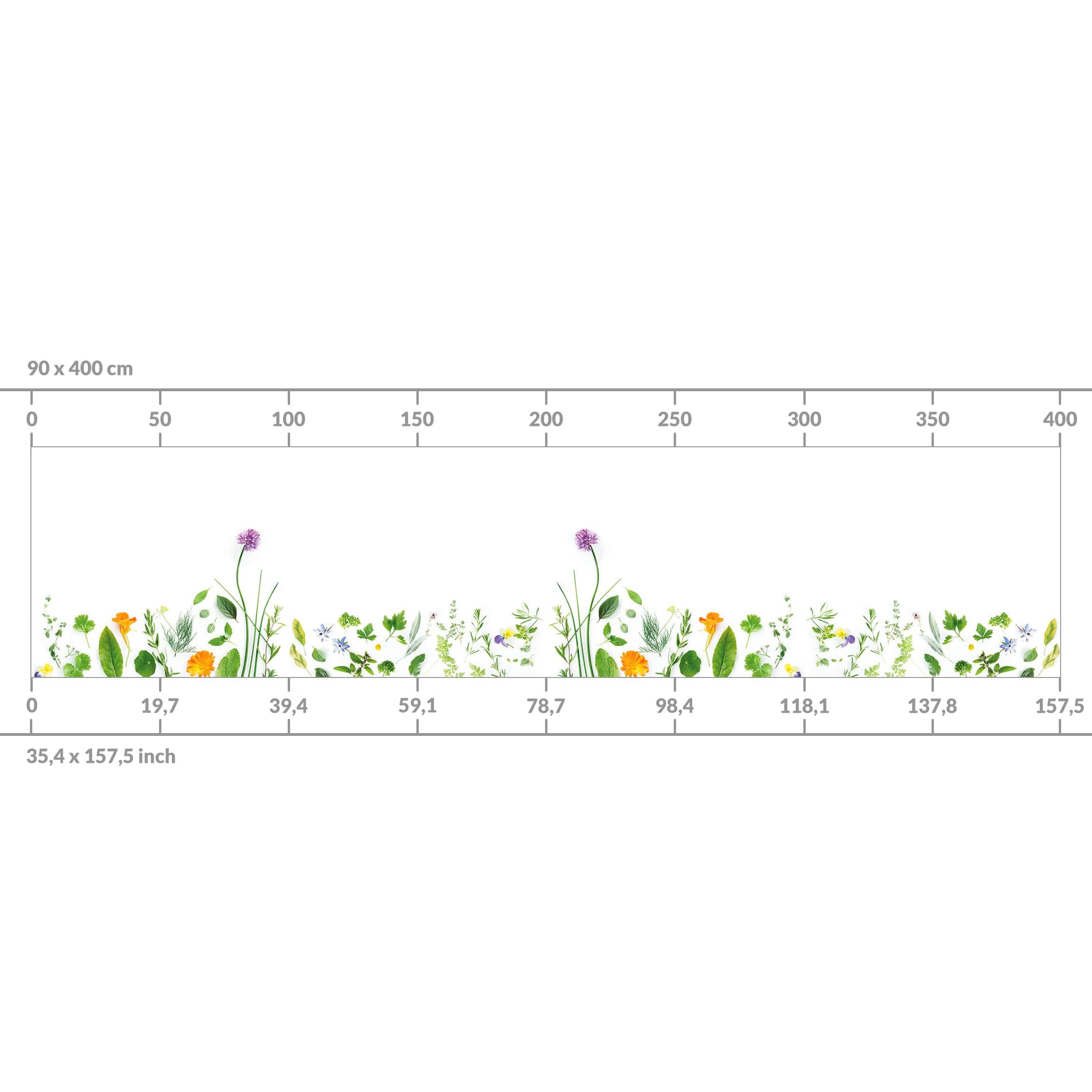 Revestimiento pared cocina Flores y hierbas Salpicadero | Etsy
