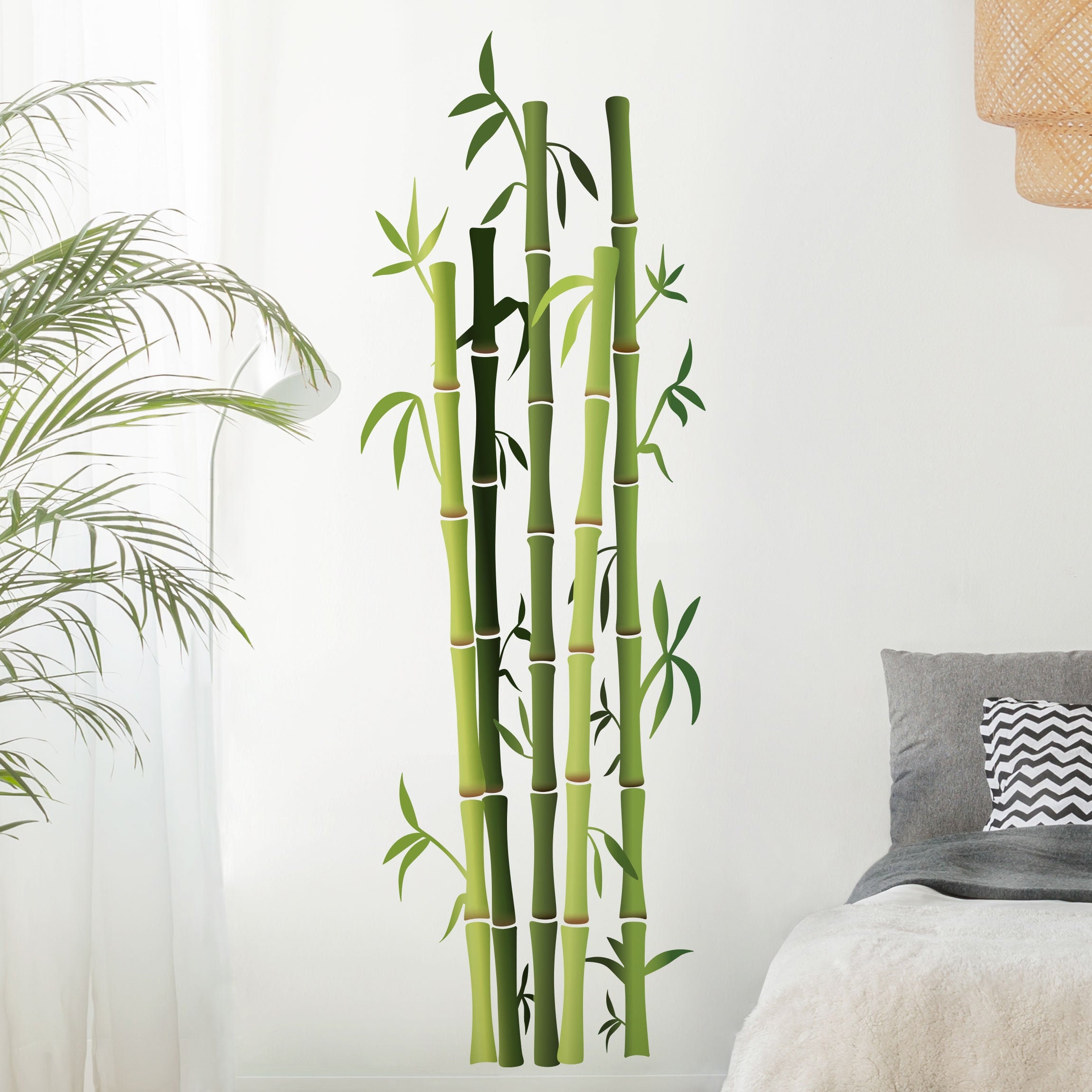 Pegatina ducha pequenas Bambú exótico - adhesivo de pared