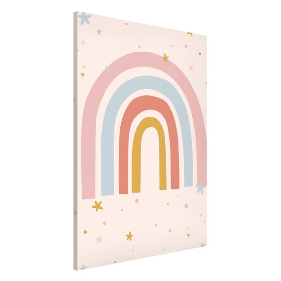 Pizarra magnetica para habitacion infantil gran arcoiris con estrellas y puntos Tablero de notas magnetico tablero magnetico pared tablero murales ninos nino Etsy Espana