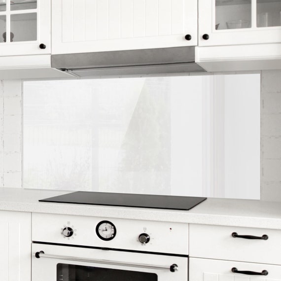 Panel antisalpicaduras de cristal Blanco Protección pared cocina