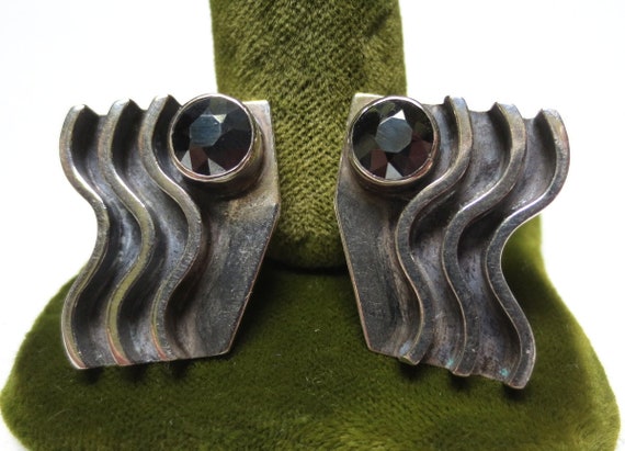 Mid Century Sterling Silver Earrings by Everett M… - image 8