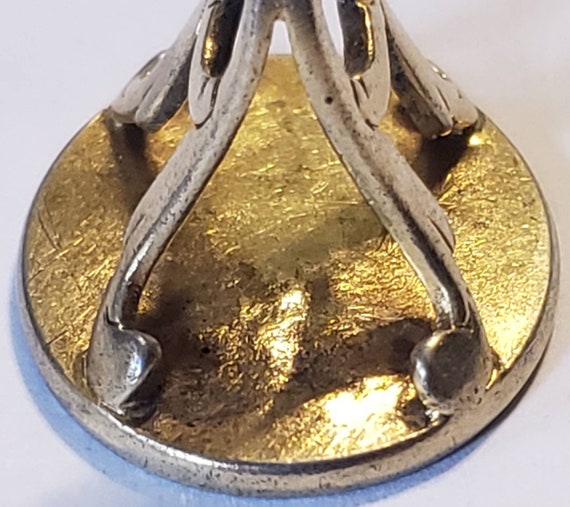 Antique Georgian Silver Gilt Fob Seal Pendant Jus… - image 10