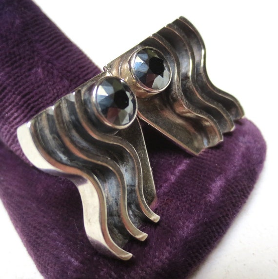 Mid Century Sterling Silver Earrings by Everett M… - image 2