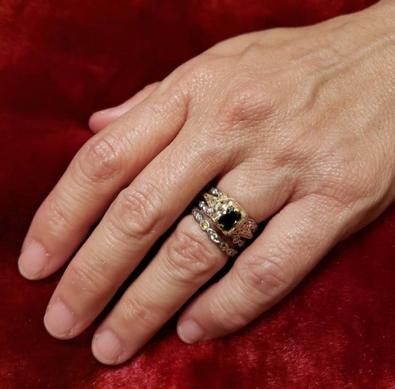 Art Deco 14-karat White Gold Sapphire Ring - image 9