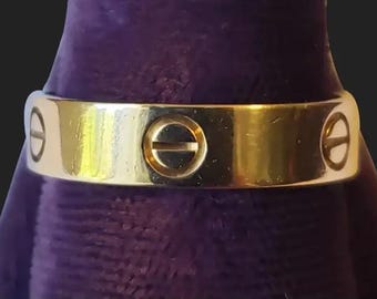 Cartier 18k Gold Love Ring Band Size 12.5