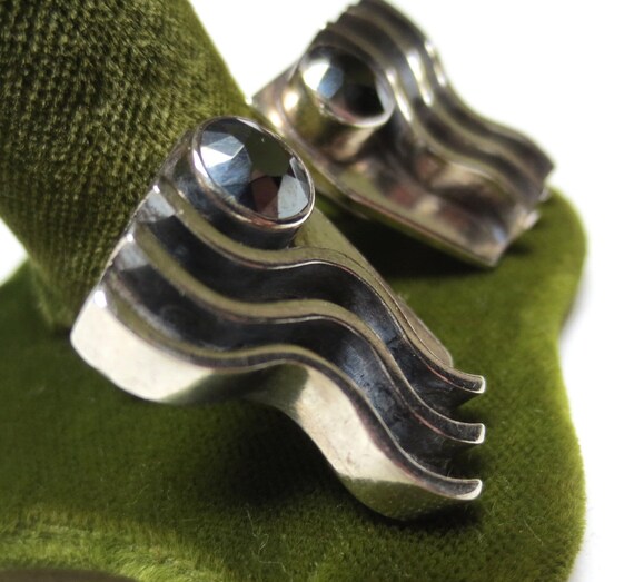 Mid Century Sterling Silver Earrings by Everett M… - image 6