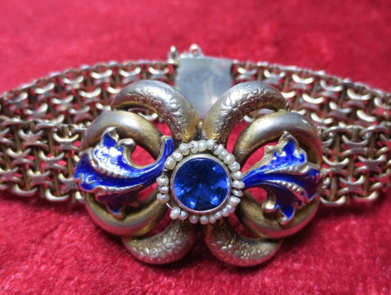 Austro-Hungarian Victorian Silver Pearl & Enamel … - image 4