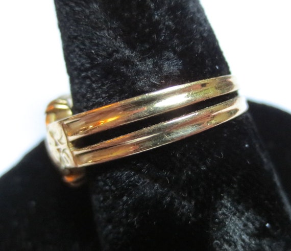 French 18K Gold Antique Ring Art Nouveau Mistleto… - image 8
