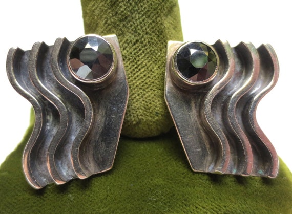 Mid Century Sterling Silver Earrings by Everett M… - image 3