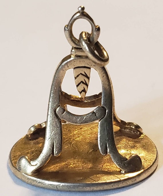 Antique Georgian Silver Gilt Fob Seal Pendant Jus… - image 2