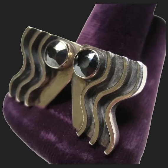 Mid Century Sterling Silver Earrings by Everett M… - image 1