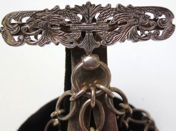 Victorian Sterling Silver Dragon Chatelaine Antiq… - image 10