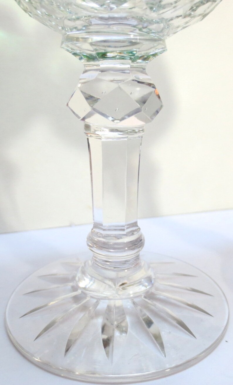 Baccarat Juvisy Colored Antique Cut Crystal Wine Glass Stems Etsy