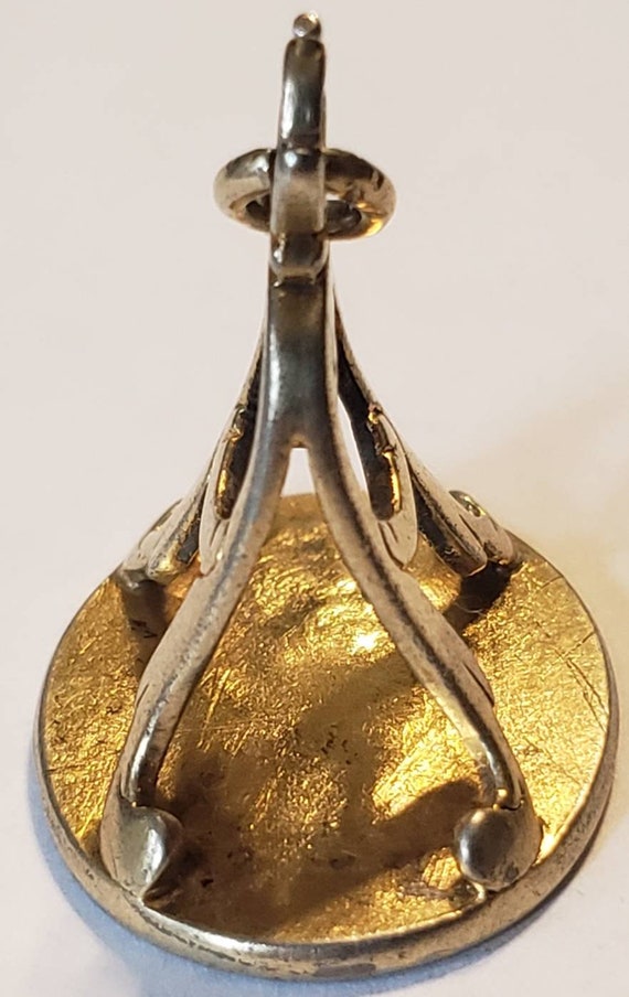 Antique Georgian Silver Gilt Fob Seal Pendant Jus… - image 3