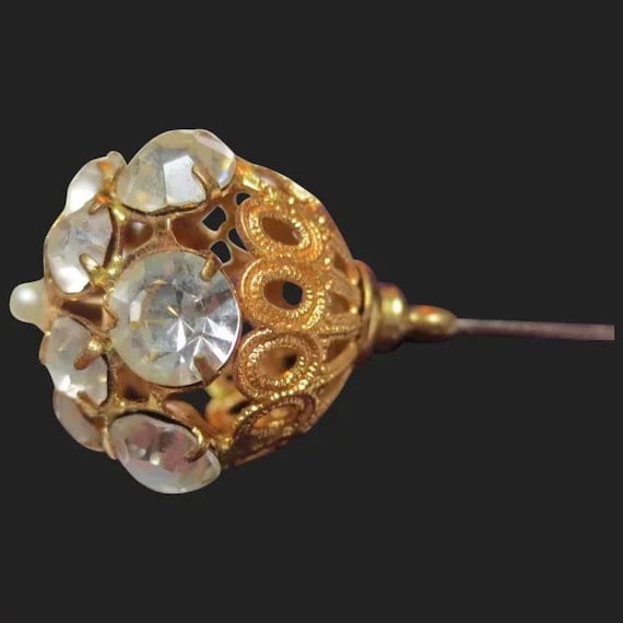 Sparkling Edwardian Paste Stone Antique Hatpin